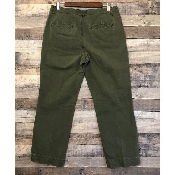 Columbia Chino Pants Womens Sz 10 Army Green Mid Rise - Picture 2 of 11